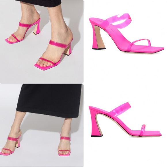Giuseppe Zanotti Pink Flaminia Plexi Double-Strap Sandals IT36|US6 $695 - Picture 2 of 16